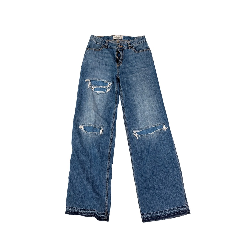 Abercrombie Kids High Rise Ultra Wide Leg Jeans Dark Wash Size 13/14 L